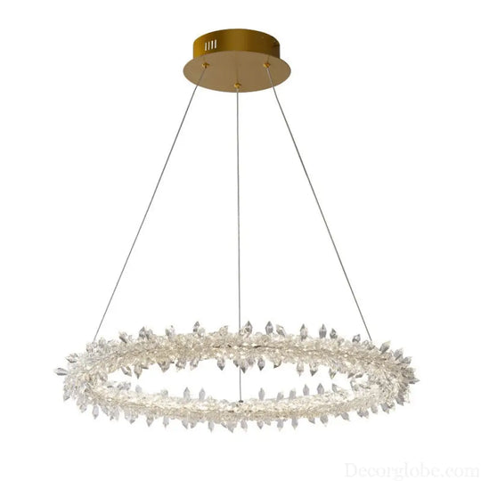 Diana - Modern Crystal Circle Chandelier (Choose Your Size & Tiers) - DecorGlobe