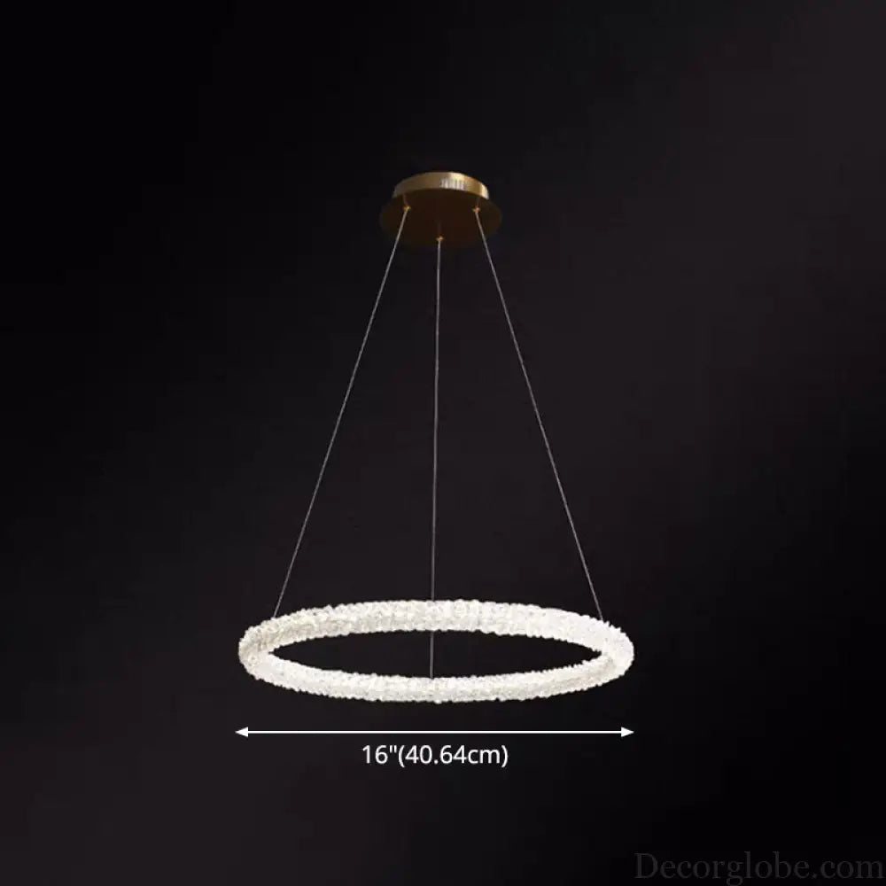 Diana - Modern Crystal Circle Chandelier (Choose Your Size & Tiers) - DecorGlobe