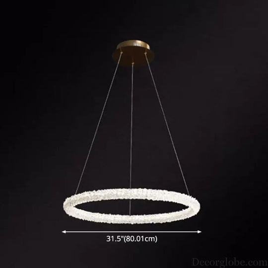 Diana - Modern Crystal Circle Chandelier (Choose Your Size & Tiers) - DecorGlobe