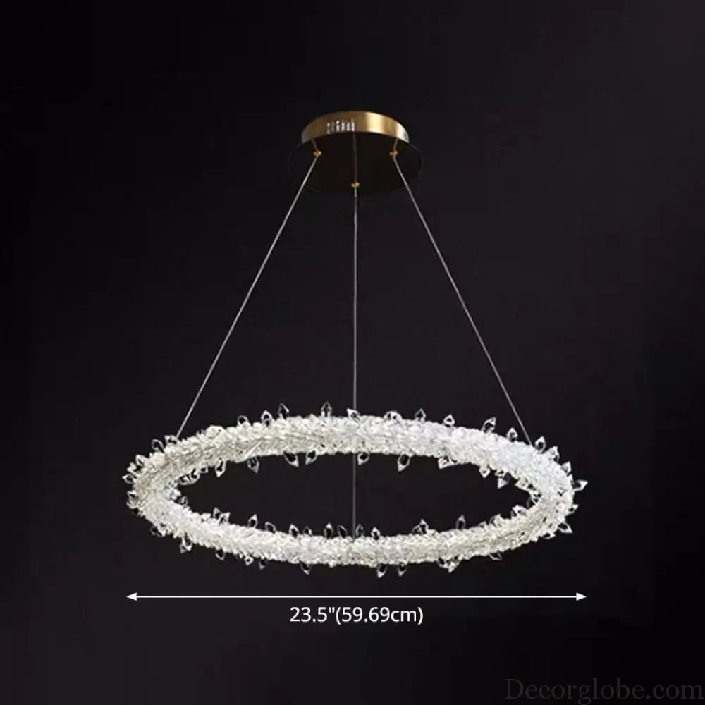 Diana - Modern Crystal Circle Chandelier (Choose Your Size & Tiers) - DecorGlobe