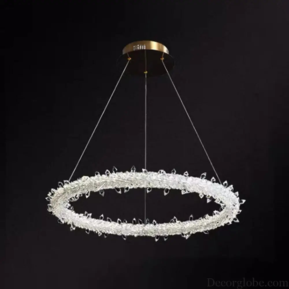 Diana - Modern Crystal Circle Chandelier (Choose Your Size & Tiers) - DecorGlobe