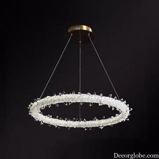 Diana - Modern Crystal Circle Chandelier (Choose Your Size & Tiers) - DecorGlobe