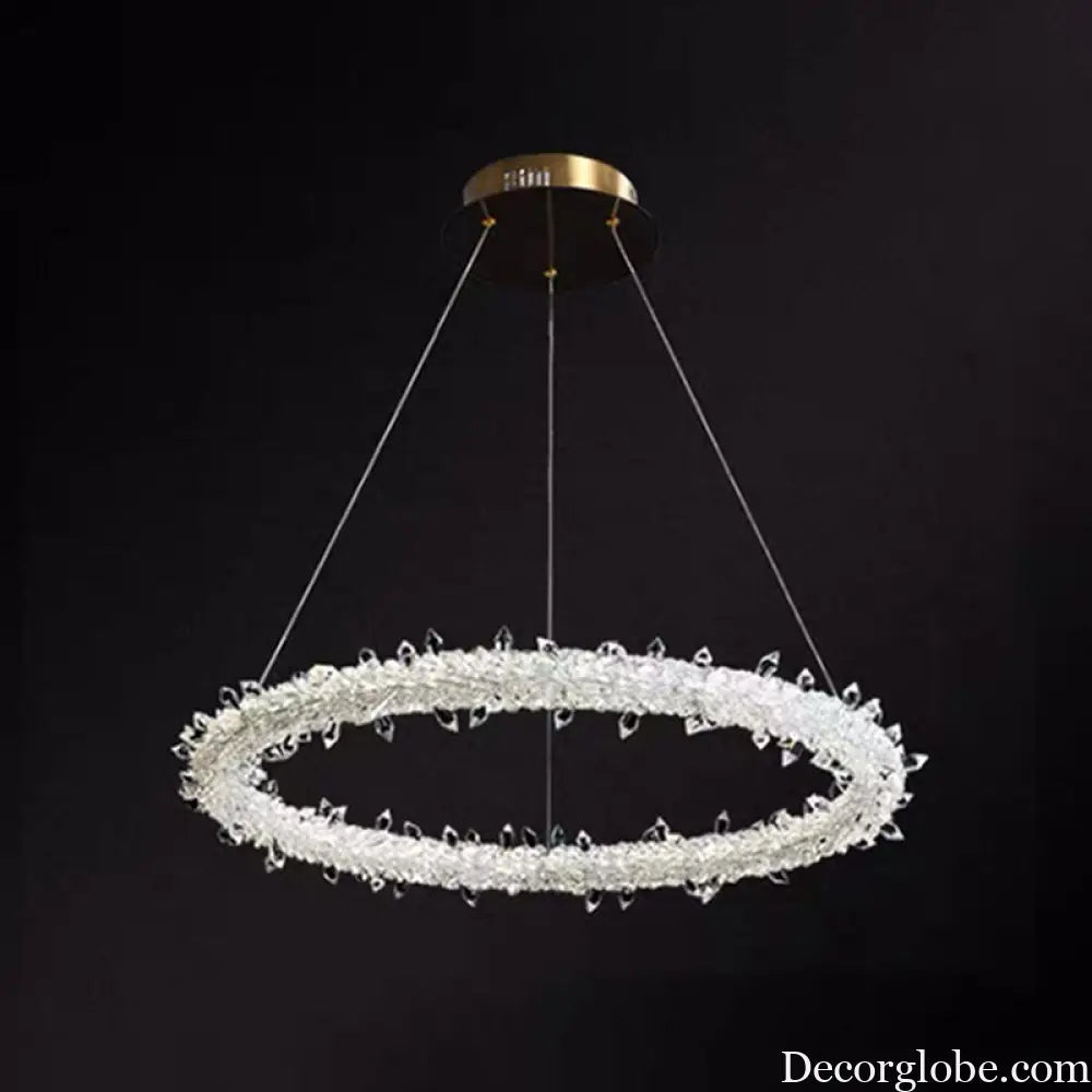 Diana - Modern Crystal Circle Chandelier (Choose Your Size & Tiers) - DecorGlobe