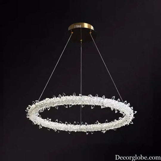 Diana - Modern Crystal Circle Chandelier (Choose Your Size & Tiers) - DecorGlobe