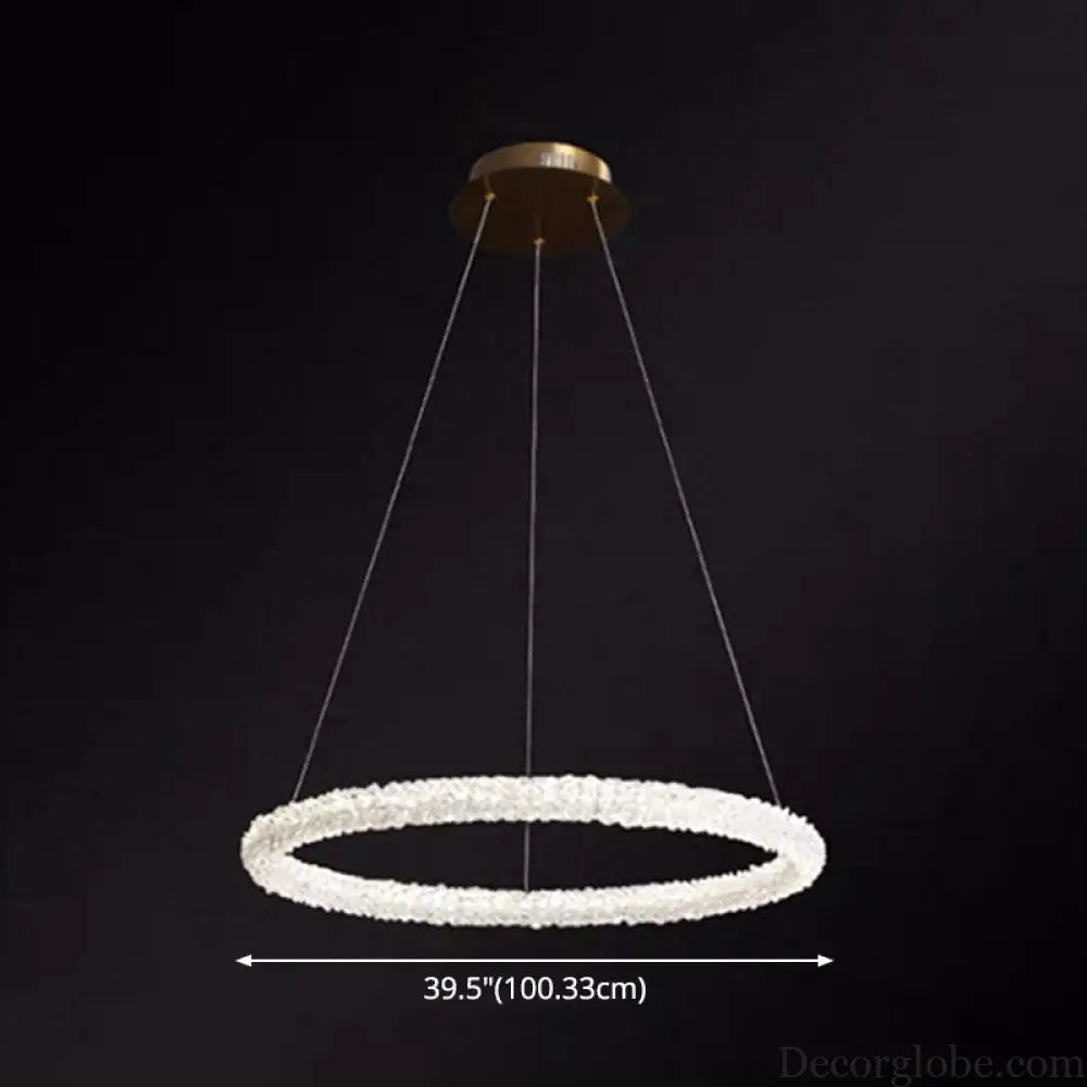 Diana - Modern Crystal Circle Chandelier (Choose Your Size & Tiers) - DecorGlobe