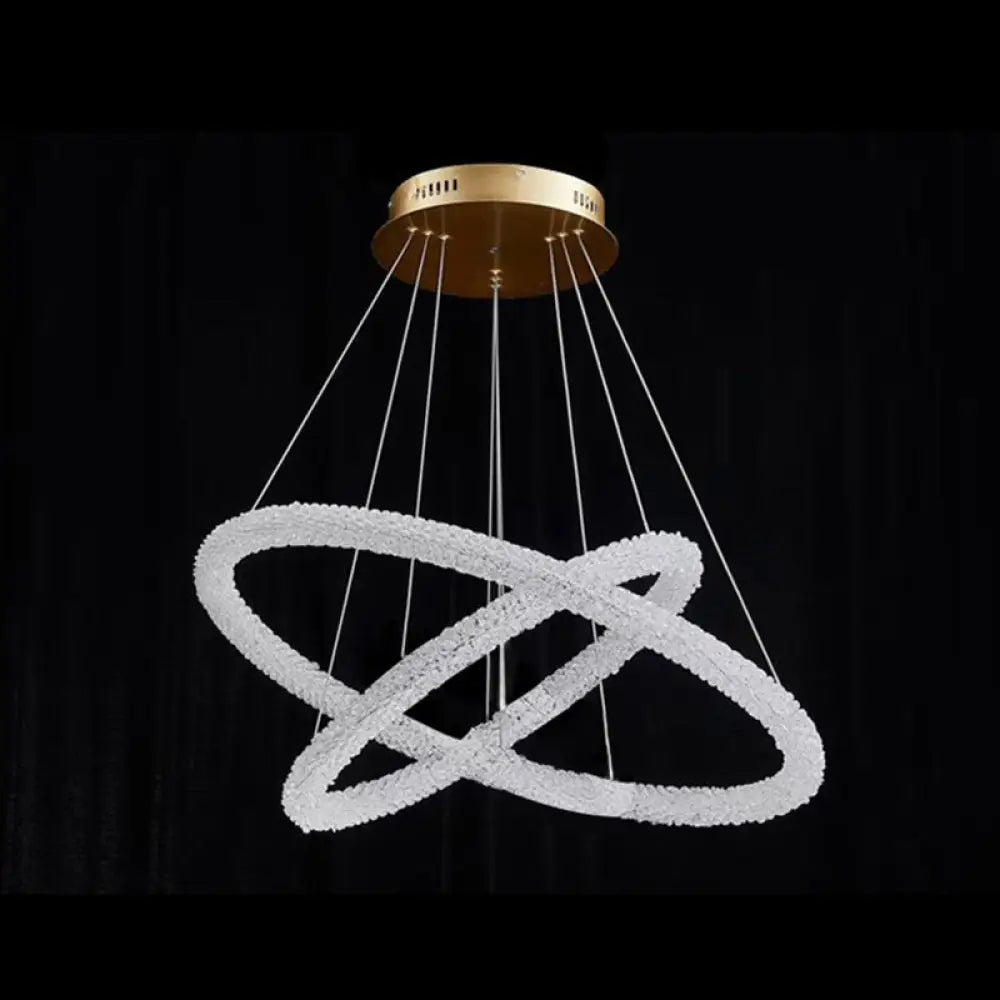 Diana - Modern Crystal Circle Chandelier (Choose Your Size & Tiers) - DecorGlobe
