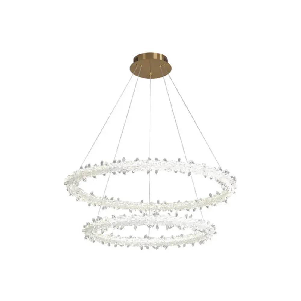 Diana - Modern Crystal Circle Chandelier (Choose Your Size & Tiers) - DecorGlobe