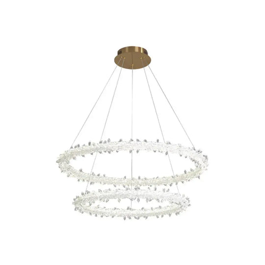 Diana - Modern Crystal Circle Chandelier (Choose Your Size & Tiers) - DecorGlobe