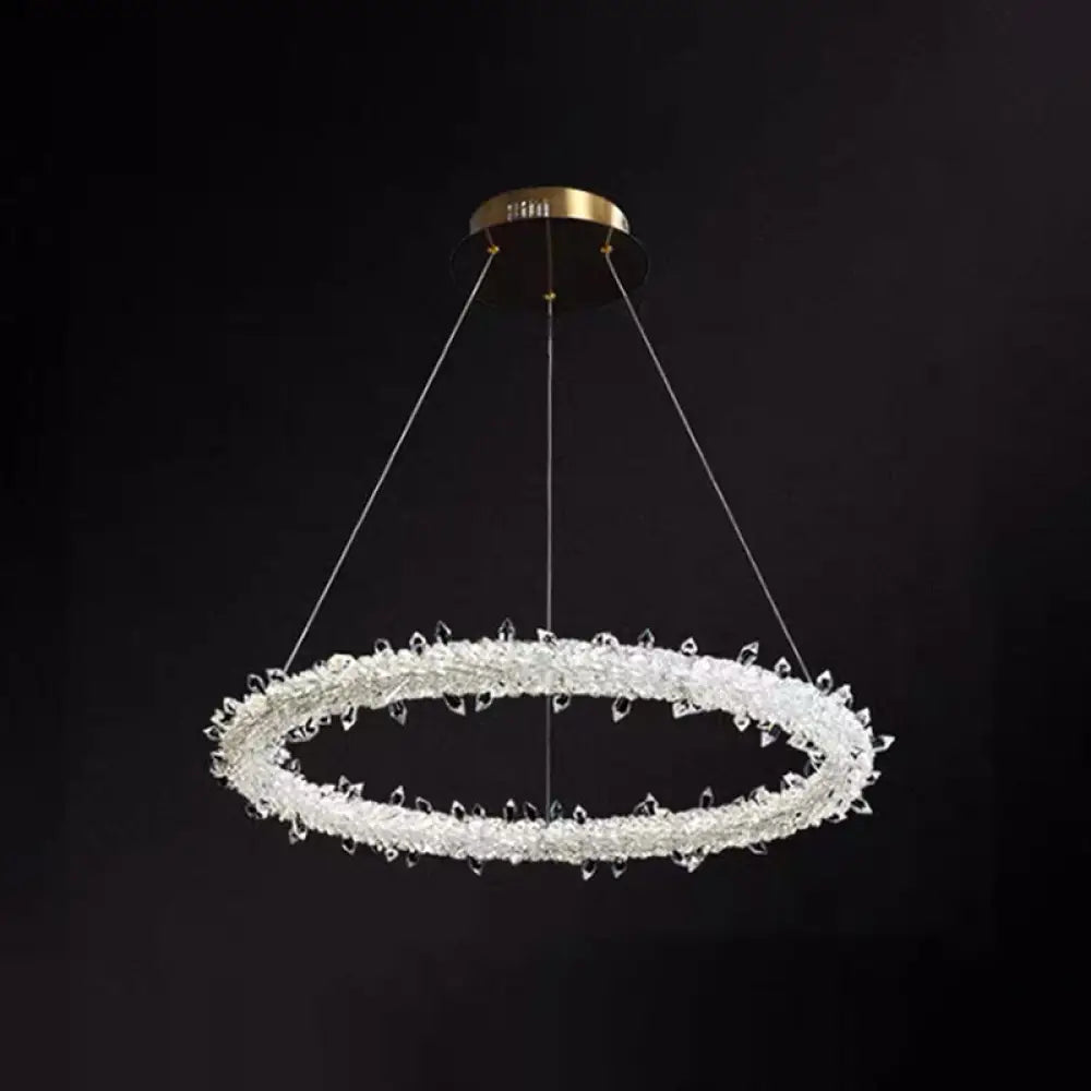 Diana - Modern Crystal Circle Chandelier (Choose Your Size & Tiers) - DecorGlobe