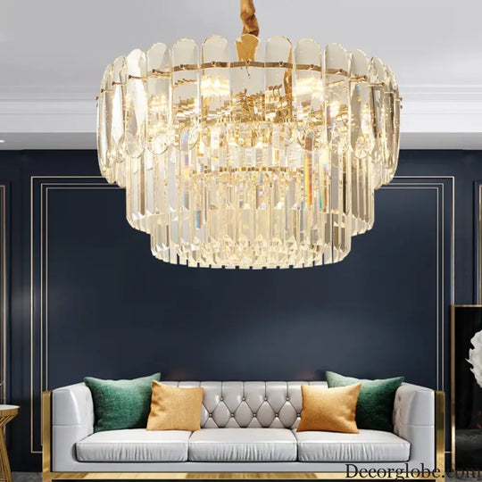 Modern Crystal LED Pendant Lights - Gold Elegance for Living Rooms, Kitchens, Dining Rooms, and Bedrooms in Nordic Loft Style - DecorGlobe