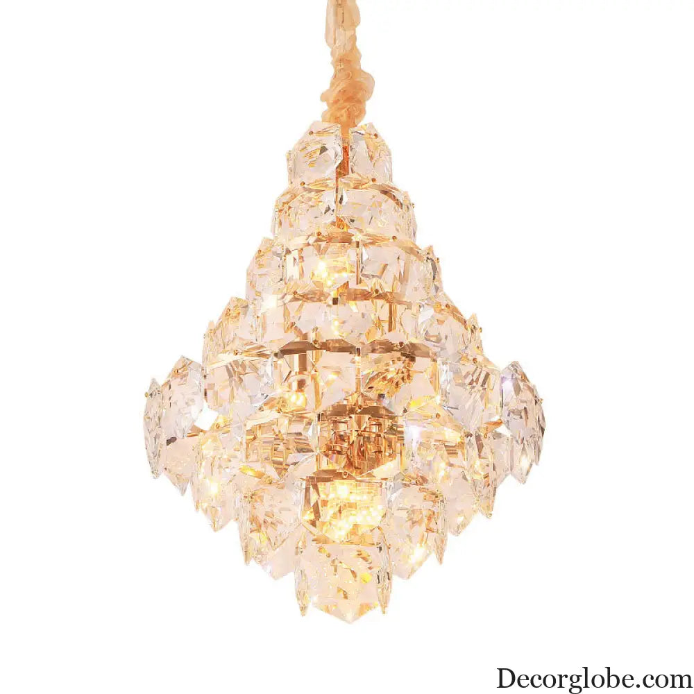 Clara Modern Glass Crystal Chandelier - DecorGlobe