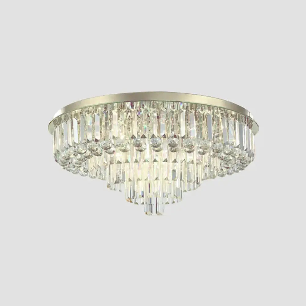 Modern LED Crystal Ceiling Chandelier - Creative Home Decor Lamp in Round Luxury Design (Black, Gold, Silver) - DecorGlobe