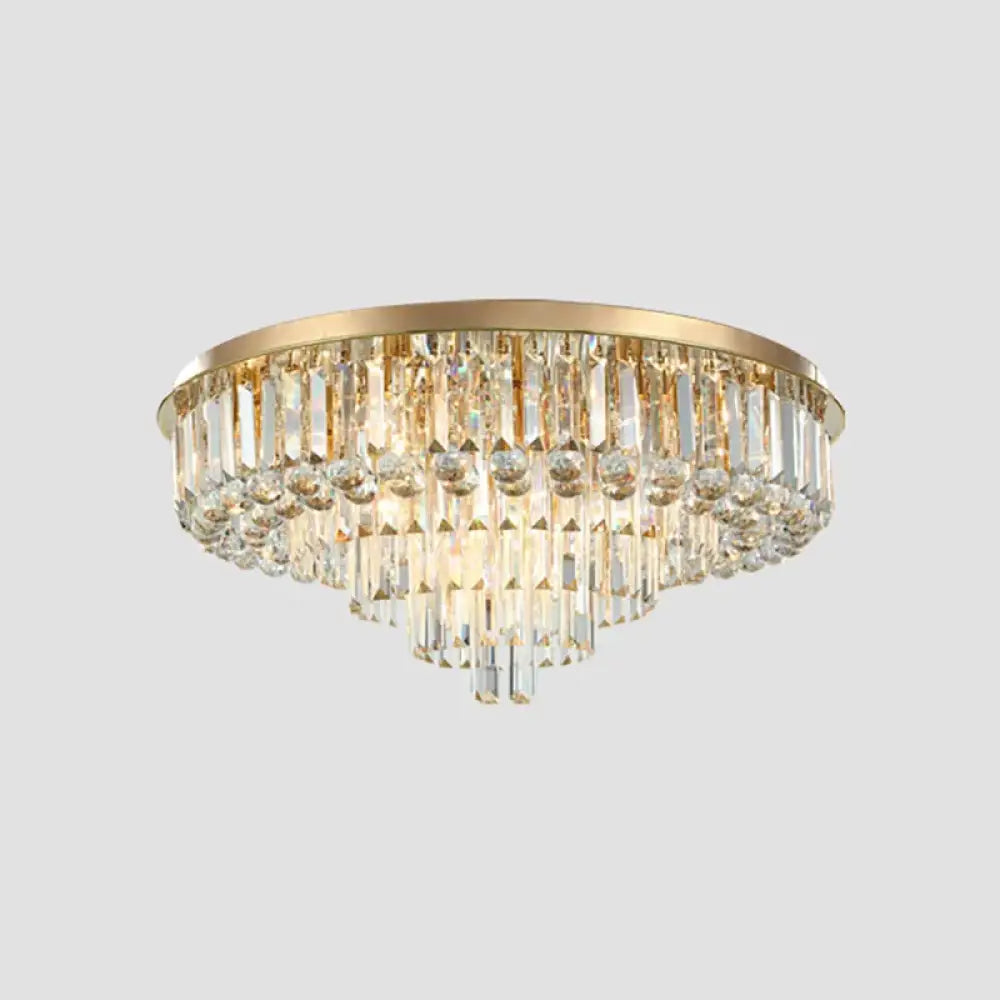 Modern LED Crystal Ceiling Chandelier - Creative Home Decor Lamp in Round Luxury Design (Black, Gold, Silver) - DecorGlobe