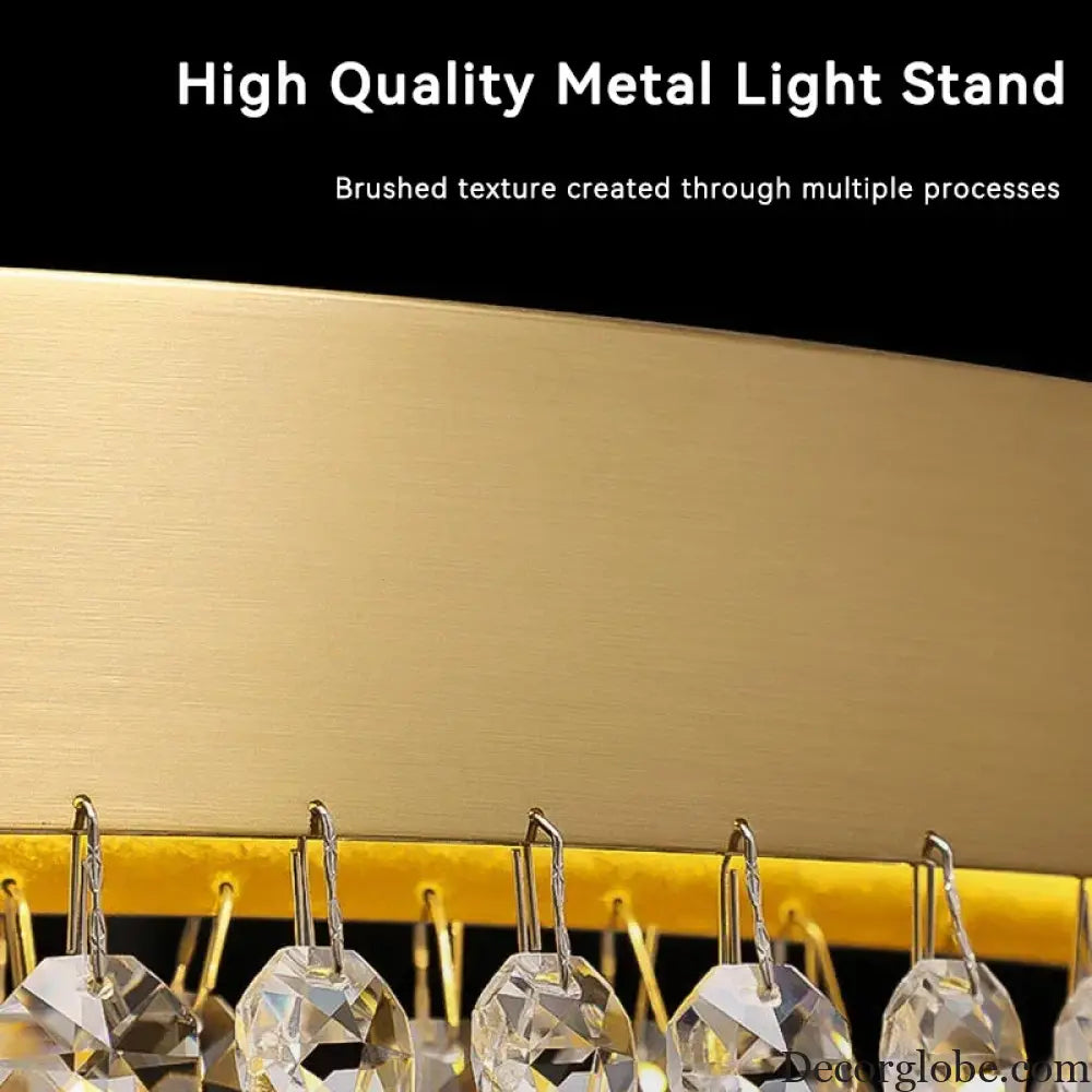 Modern LED Crystal Chandelier - Elegant Lighting Fixture for Living Room, Dining Room, Kitchen, and Home Lighting Decor - DecorGlobe