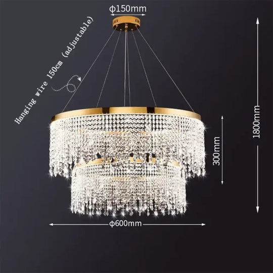Modern LED Crystal Chandelier - Elegant Lighting Fixture for Living Room, Dining Room, Kitchen, and Home Lighting Decor - DecorGlobe