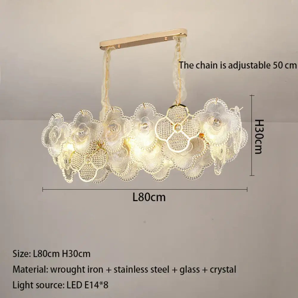Modern LED Light Luxury Chandelier - Ideal for Villa Living Rooms, Bedrooms, and Dining Spaces - French Plum Crystal Glass Design - DecorGlobe