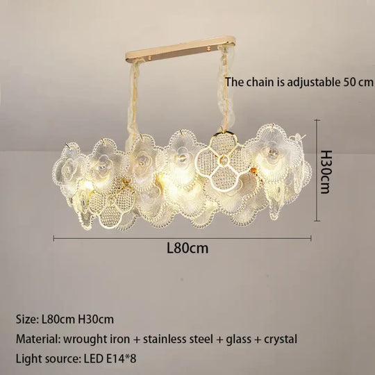 Modern LED Light Luxury Chandelier - Ideal for Villa Living Rooms, Bedrooms, and Dining Spaces - French Plum Crystal Glass Design - DecorGlobe