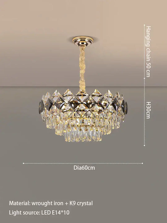 Modern Light Luxury Crystal Chandelier - A Stunning Main Lamp for Living Rooms, Dining Rooms, and Bedrooms - DecorGlobe