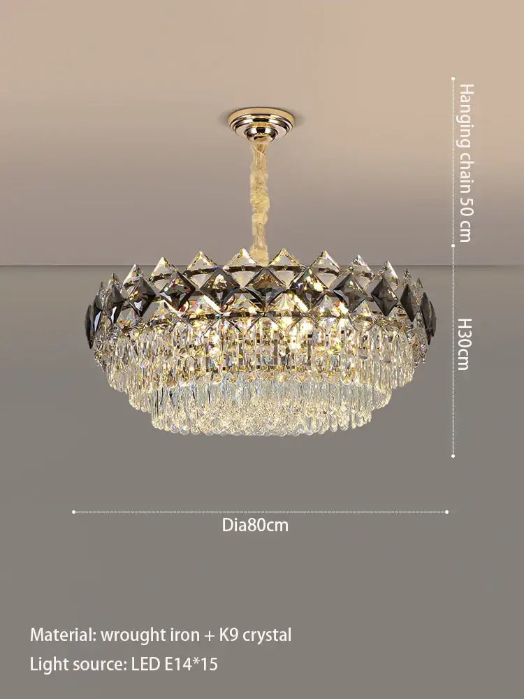 Modern Light Luxury Crystal Chandelier - A Stunning Main Lamp for Living Rooms, Dining Rooms, and Bedrooms - DecorGlobe
