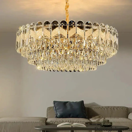 Modern Light Luxury Crystal Chandelier - Gold Finish for Dining and Living Rooms with Free Shipping - DecorGlobe
