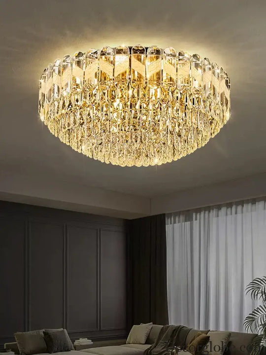 Modern Light Luxury Crystal Chandelier - Gold Finish for Dining and Living Rooms with Free Shipping - DecorGlobe