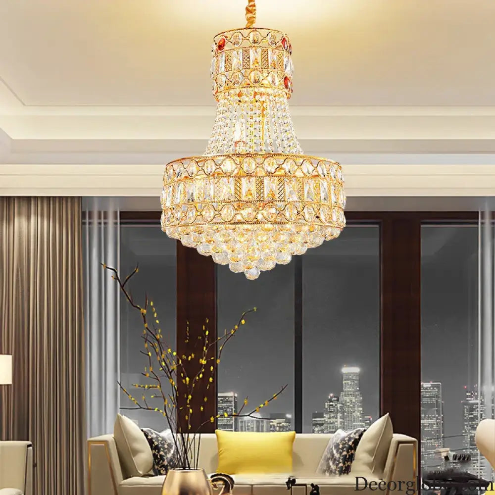 Modern Living Room Chandelier - Light Luxury Crystal Elegance for Dining Rooms, Hotels, Villas, and Bedrooms - DecorGlobe