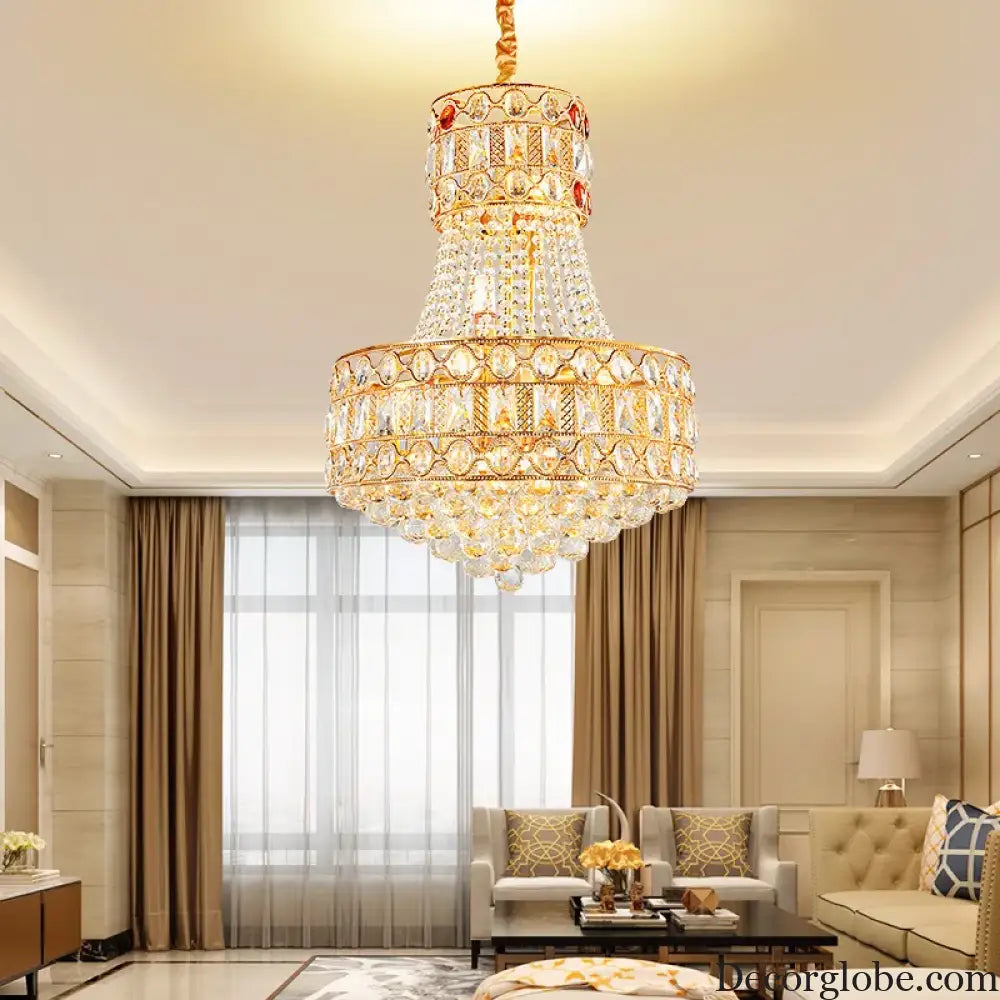 Modern Living Room Chandelier - Light Luxury Crystal Elegance for Dining Rooms, Hotels, Villas, and Bedrooms - DecorGlobe