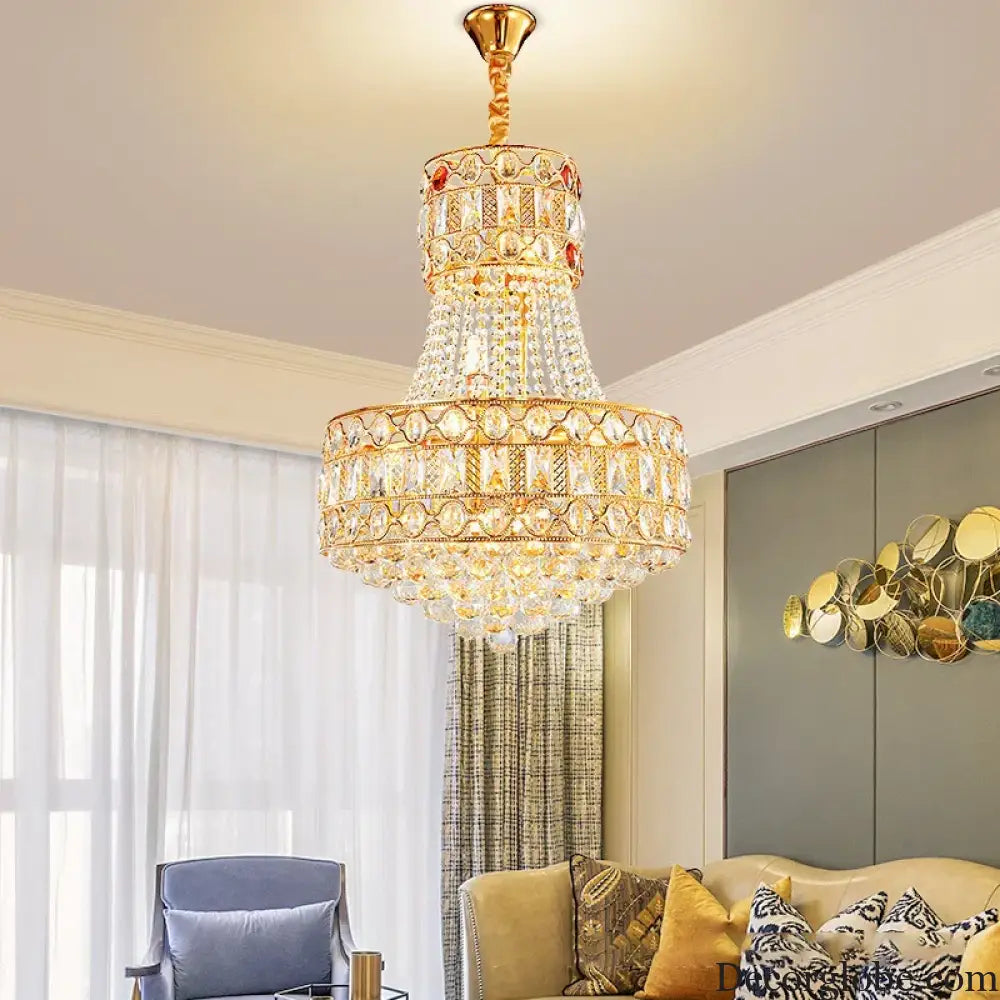 Modern Living Room Chandelier - Light Luxury Crystal Elegance for Dining Rooms, Hotels, Villas, and Bedrooms - DecorGlobe