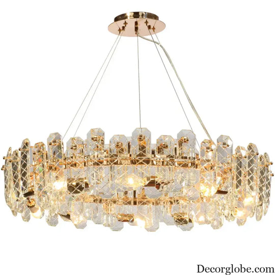 Modern Lustre Crystal LED Pendant Lights - Elegant Illumination for Living, Dining, and Bedroom Spaces - DecorGlobe