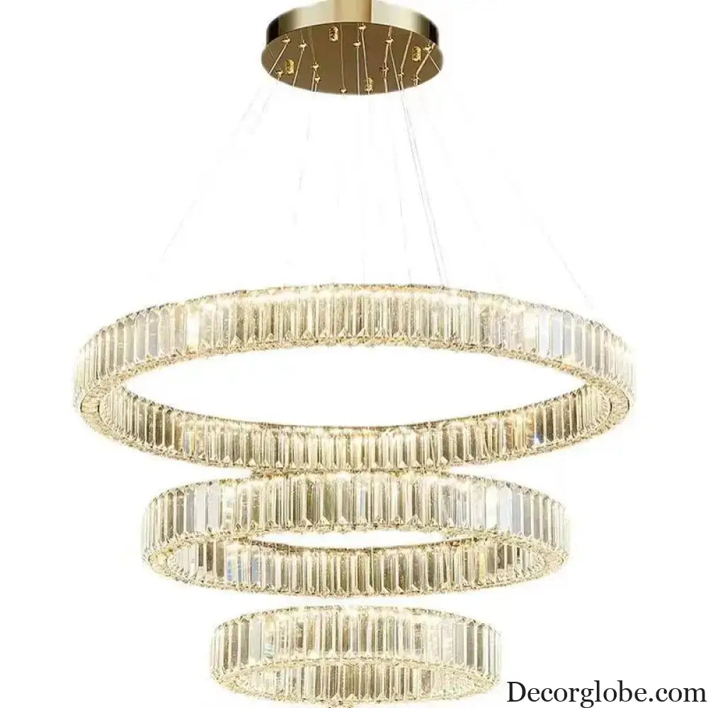 Modern Luxury Crystal Chandeliers - Golden Chandelier Lighting for Living Rooms, Stairs, and Duplex Halls - DecorGlobe