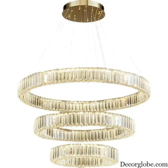 Modern Luxury Crystal Chandeliers - Golden Chandelier Lighting for Living Rooms, Stairs, and Duplex Halls - DecorGlobe
