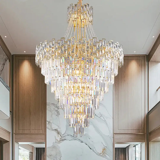 Modern Luxury Glass Crystal Chandelier - Hotel-Grade Decorative Lighting with LED Dimming - DecorGlobe