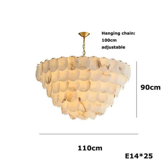 Modern Luxury LED Natural Marble Chandeliers - Illuminating Elegance for Living, Dining, and Kitchen - DecorGlobe