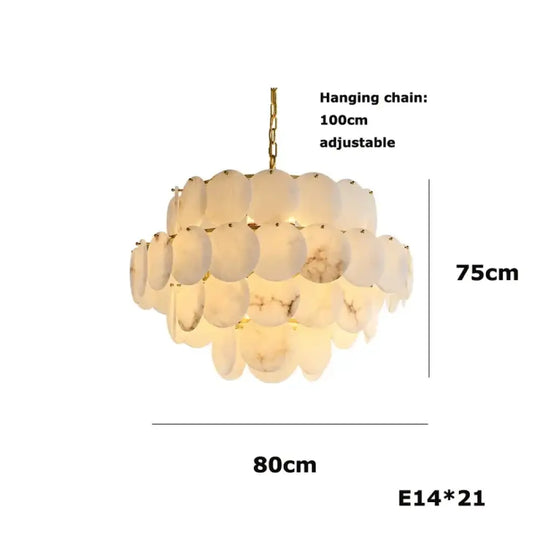 Modern Luxury LED Natural Marble Chandeliers - Illuminating Elegance for Living, Dining, and Kitchen - DecorGlobe