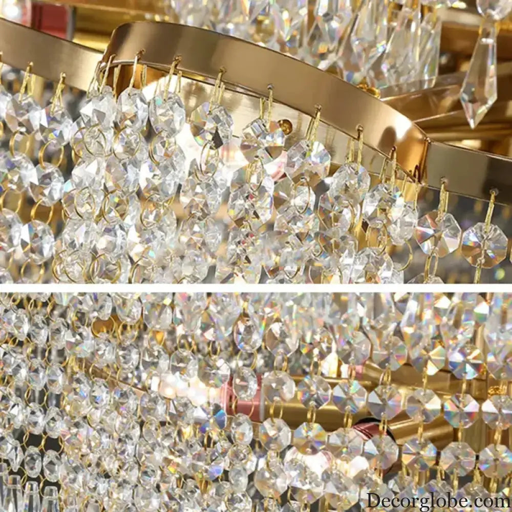 Modern Luxury Long Chandelier - Opulent Illumination for Staircases, Villa Lobbies, High Ceilings, and Grand Spaces - DecorGlobe