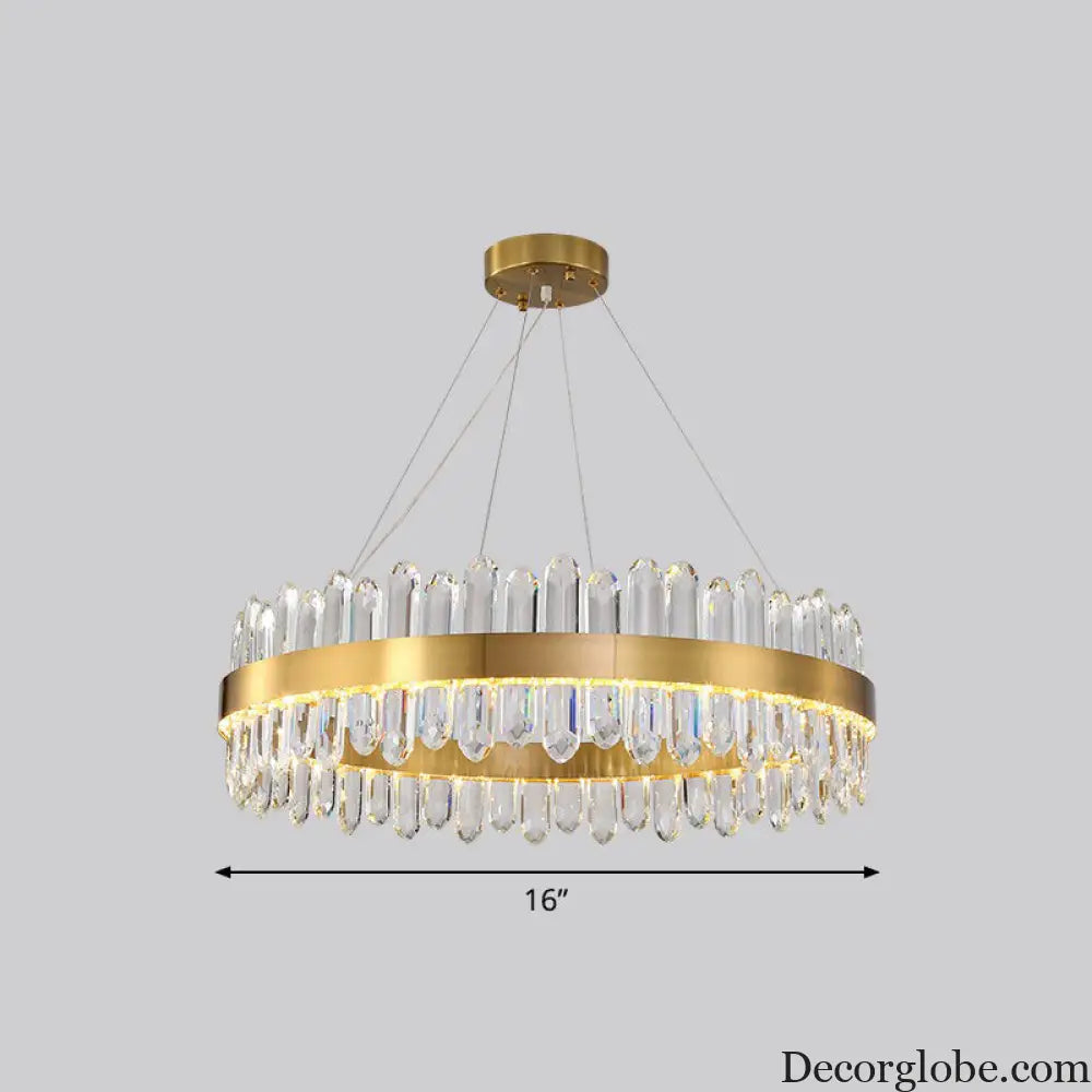 Modern Luxury Meets Light: Gold Halo Pendant Chandelier - DecorGlobe