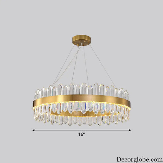 Modern Luxury Meets Light: Gold Halo Pendant Chandelier - DecorGlobe