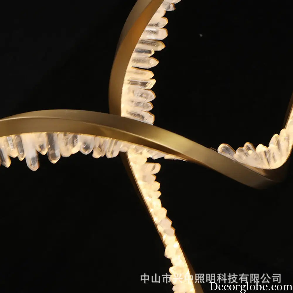Modern Minimalist Crystal Chandelier for Living Room & Bedroom H145cm