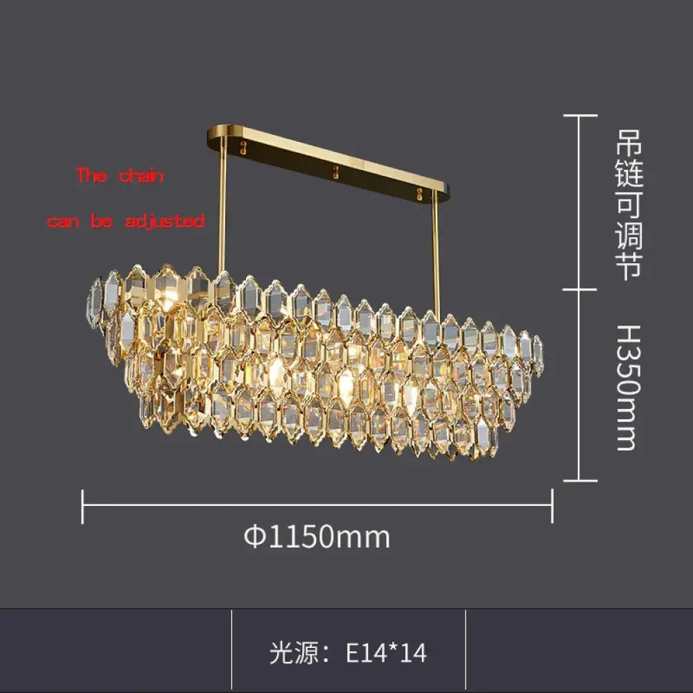 Modern Style Golden Luster Suspended Crystal Chandelier - Elegance for Living Rooms, Bedrooms, and Dining Spaces - DecorGlobe