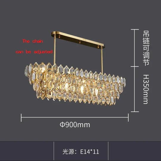 Modern Style Golden Luster Suspended Crystal Chandelier - Elegance for Living Rooms, Bedrooms, and Dining Spaces - DecorGlobe