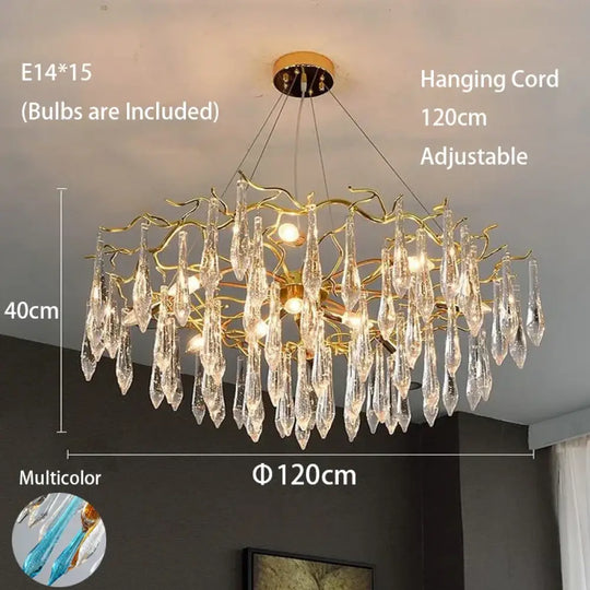 Multi-color Glass Drop Ceiling Chandeliers - Luxury LED Pendant Lights for Post-Modern Home Decor in Bedrooms - DecorGlobe