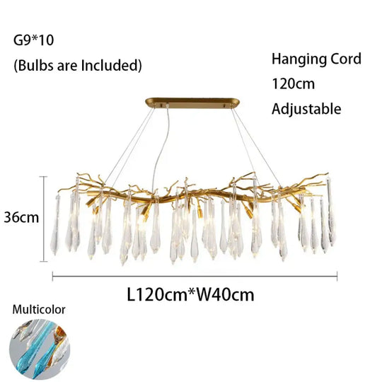 Multi-color Glass Drop Ceiling Chandeliers - Luxury LED Pendant Lights for Post-Modern Home Decor in Bedrooms - DecorGlobe