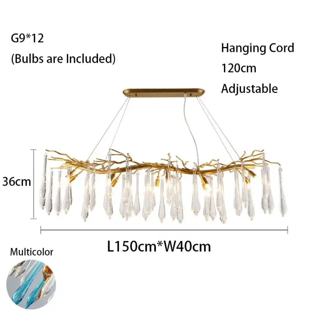 Multi-color Glass Drop Ceiling Chandeliers - Luxury LED Pendant Lights for Post-Modern Home Decor in Bedrooms - DecorGlobe