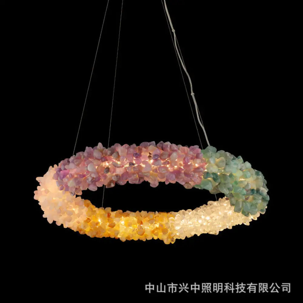 Natural Crystal Rough Stone Chandelier for Living & Dining Rooms