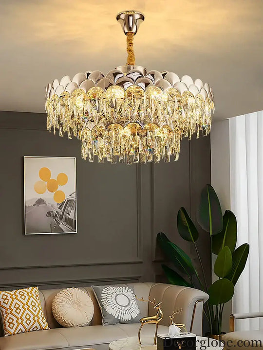 New Design Modern Luxury Golden Chandelier - Opulent Illumination for Bedrooms, Halls, and Dining Spaces - DecorGlobe