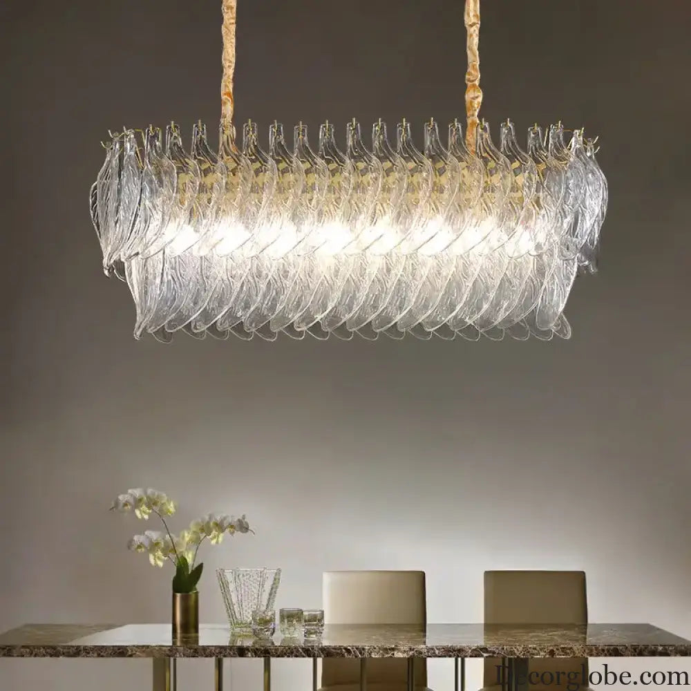 New Design Modern Style Golden Chandelier - Creative Artistry in Handmade Glass for Versatile Living Spaces - DecorGlobe