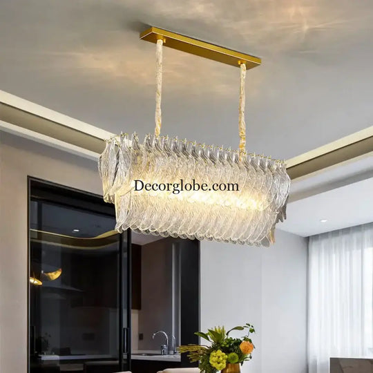 New Design Modern Style Golden Chandelier - Creative Artistry in Handmade Glass for Versatile Living Spaces - DecorGlobe