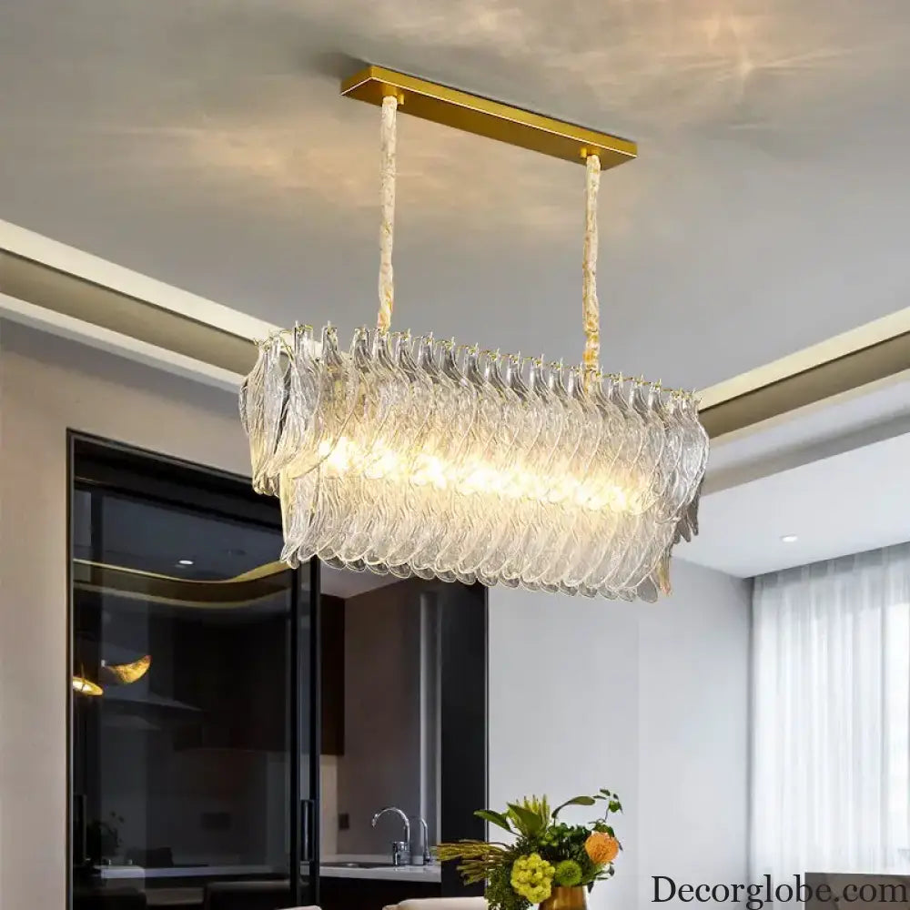 New Design Modern Style Golden Chandelier - Creative Artistry in Handmade Glass for Versatile Living Spaces - DecorGlobe