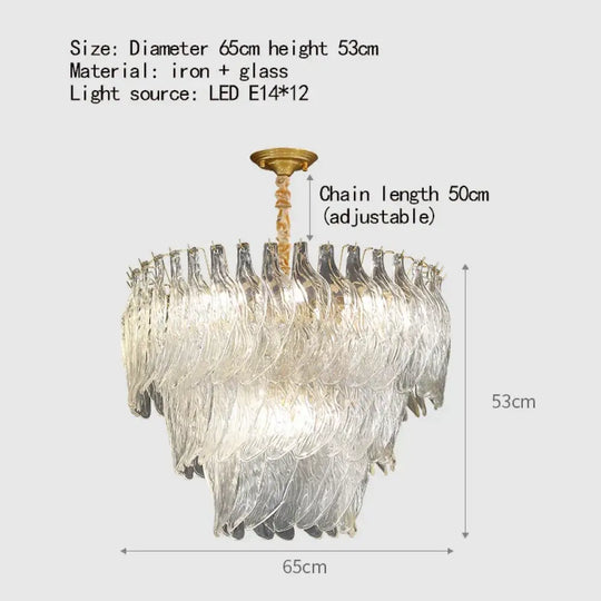 New Design Modern Style Golden Chandelier - Creative Artistry in Handmade Glass for Versatile Living Spaces - DecorGlobe