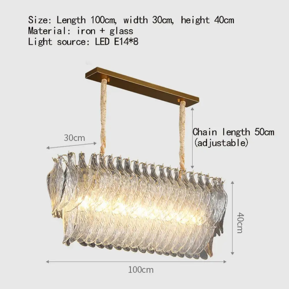 New Design Modern Style Golden Chandelier - Creative Artistry in Handmade Glass for Versatile Living Spaces - DecorGlobe